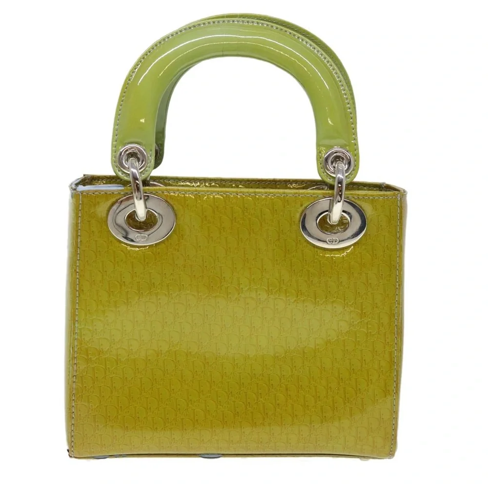 Christian Dior Lady Dior Patent Leather Trotter Embossed Bag with Strap and Card - Picture 3 of 16